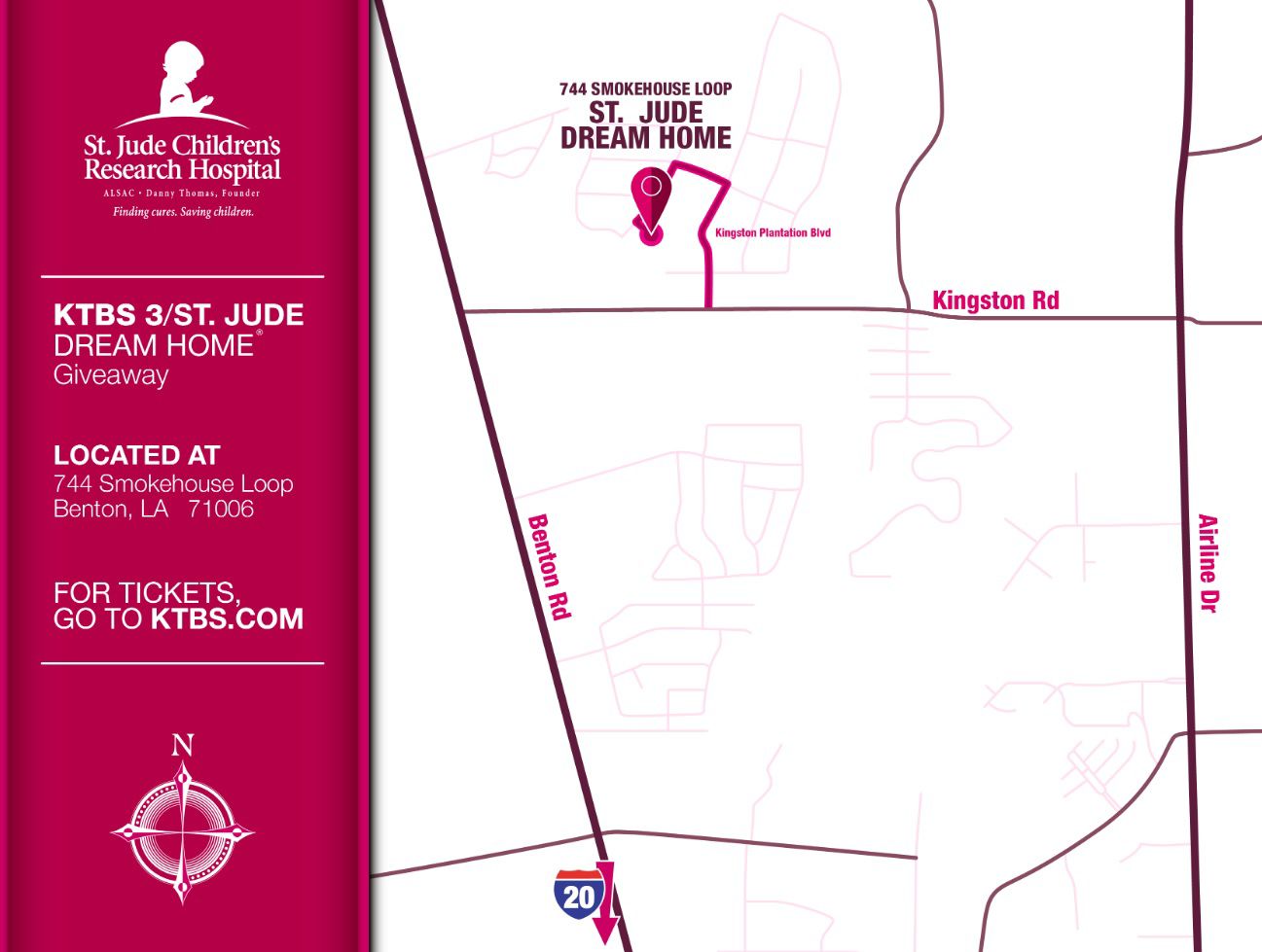 2019 KTBS 3 St. Jude Dream Home map